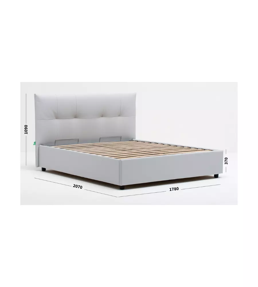 LETTO MATRIMONIALE CONTENITORE "EASY" PERLA 160X190 CM